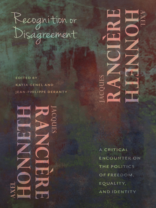Title details for Recognition or Disagreement by Axel Honneth - Available